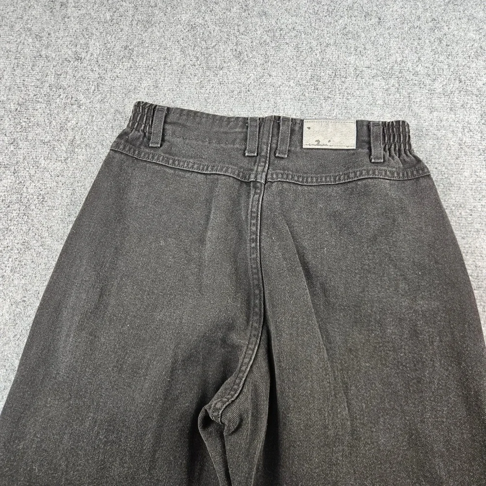 Lee Vintage High Waisted Elastic Waist Mom Jeans Faded Black Denim Size‎ 6M